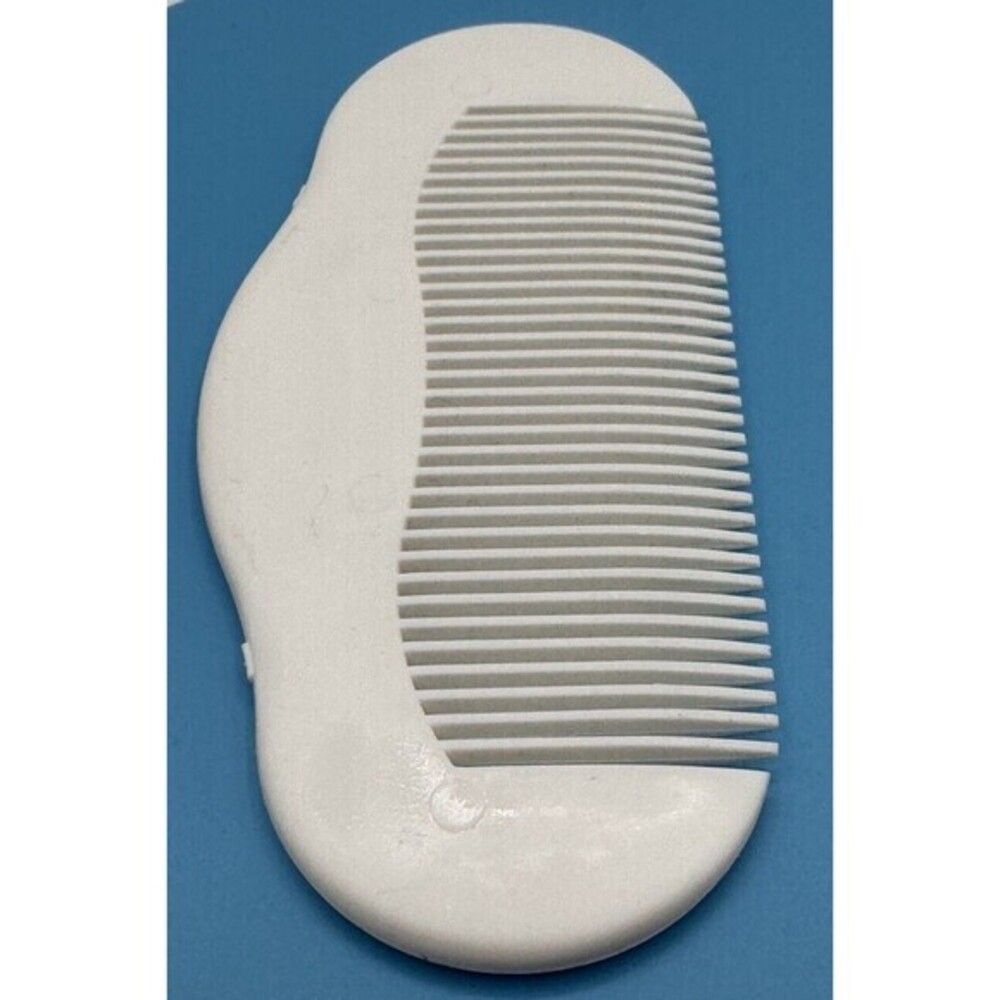 Vintage CLINIQUE White Comb ~ Travel Purse Size